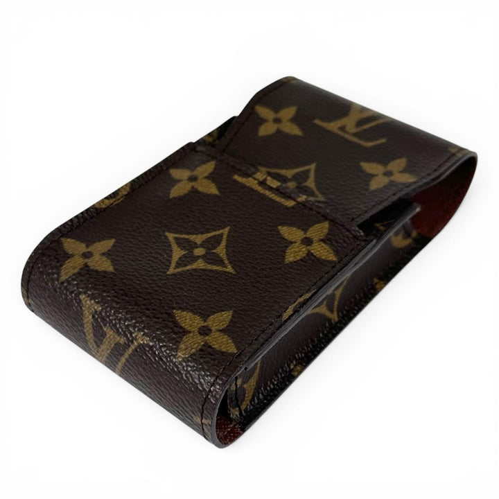 Excellent LOUIS VUITTON Cigarette case Etui Cigarette Brown Monogram M63024