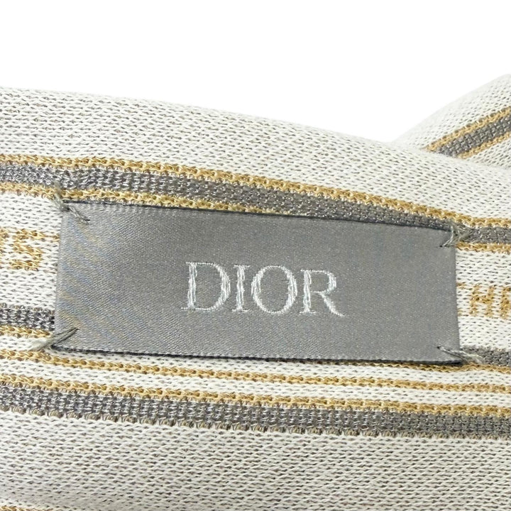 Excellent DIOR Shorts Striped Pattern Ivory system cotton mens M 113J101A0682