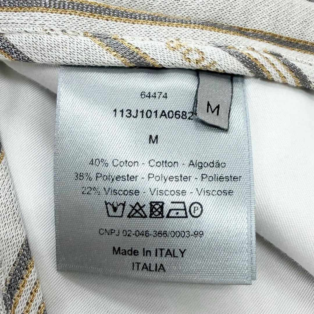 Excellent DIOR Shorts Striped Pattern Ivory system cotton mens M 113J101A0682