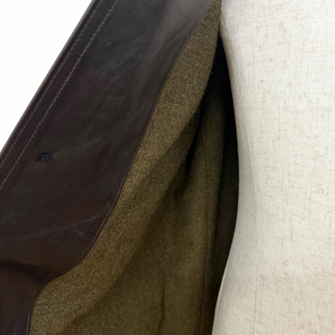 Great SUGAR CANE coat HORSE HIDE SPORTS COAT LOT385 Dark brown