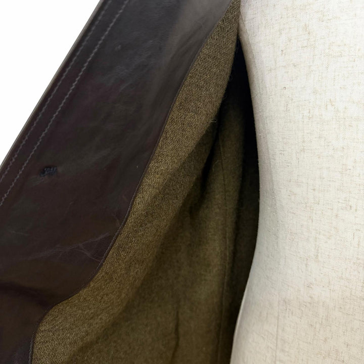 Great SUGAR CANE coat HORSE HIDE SPORTS COAT LOT385 Dark brown
