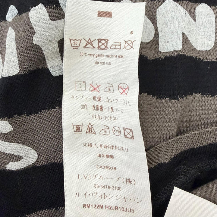 Excellent LOUIS VUITTON Short sleeve T-shirt Border logo print
