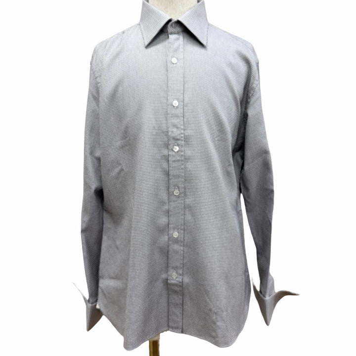 Excellent TOM FORD Long sleeve shirt Houndstooth pattern semi-custom