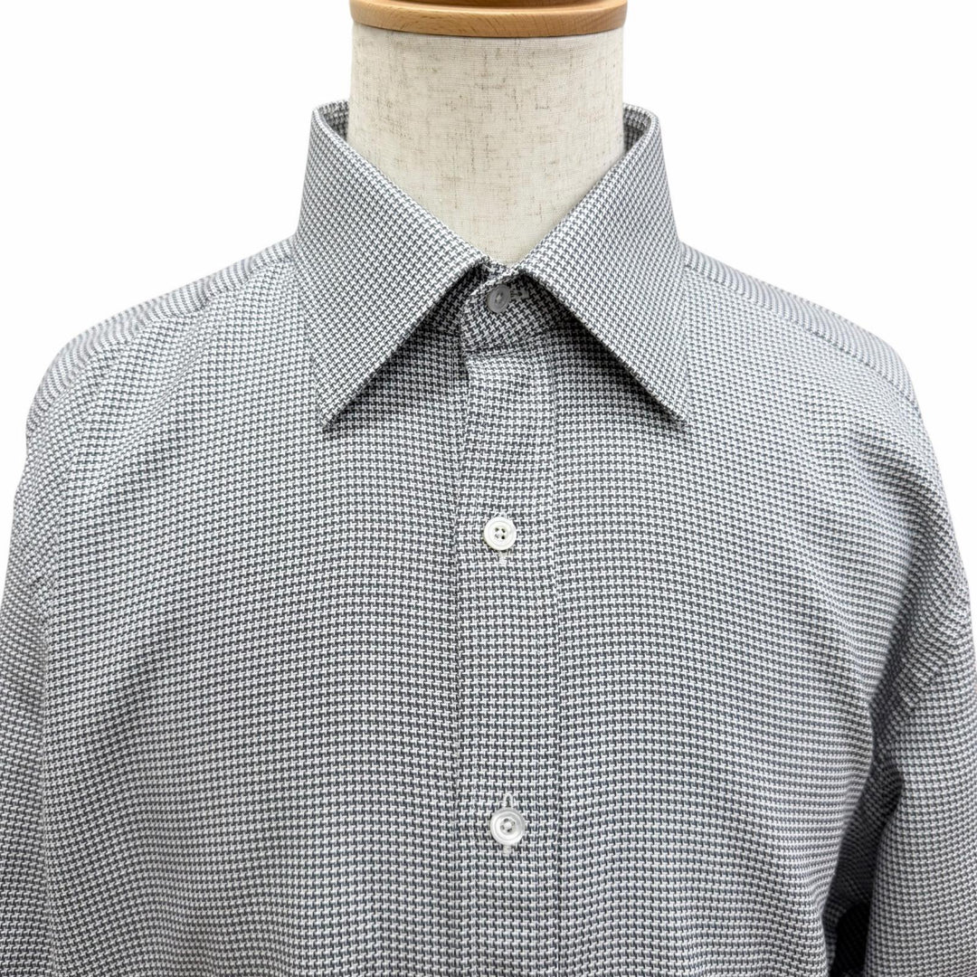 Excellent TOM FORD Long sleeve shirt Houndstooth pattern semi-custom