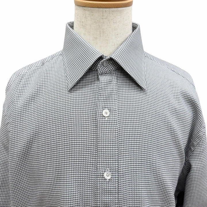 Excellent TOM FORD Long sleeve shirt Houndstooth pattern semi-custom