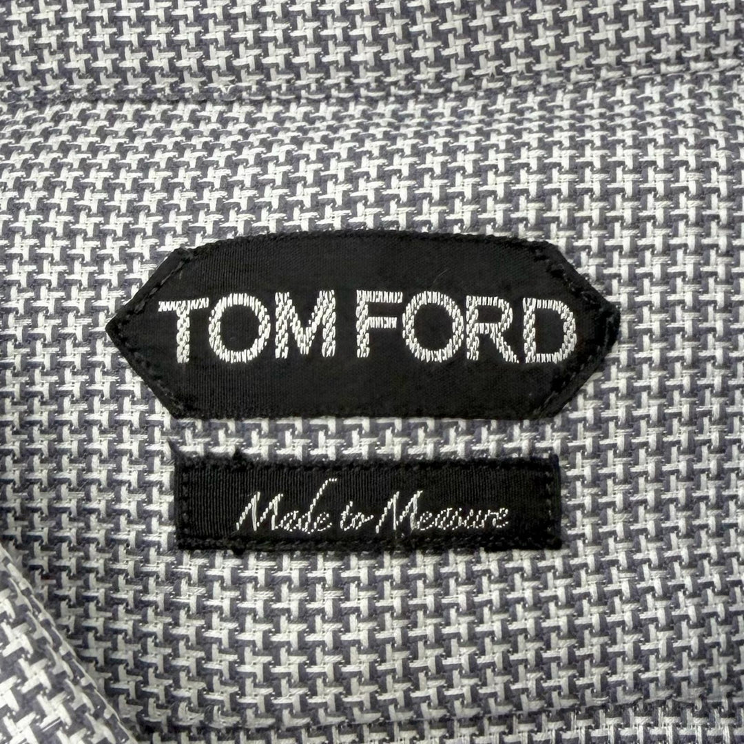 Excellent TOM FORD Long sleeve shirt Houndstooth pattern semi-custom