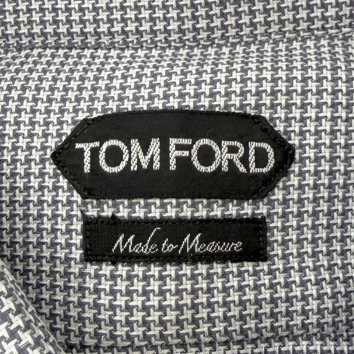 Excellent TOM FORD Long sleeve shirt Houndstooth pattern semi-custom