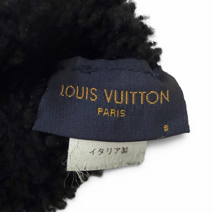 Great LOUIS VUITTON gloves Gon Sherling Darling monogram mouton black