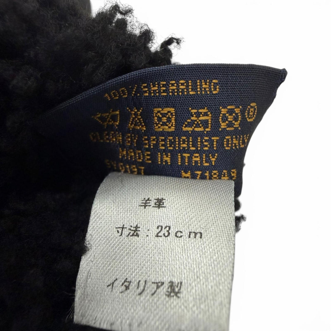 Great LOUIS VUITTON gloves Gon Sherling Darling monogram mouton black
