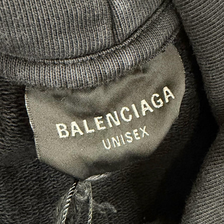 Pristine BALENCIAGA hoodie Distressed Cropped Hoodie Pullover 1 783397