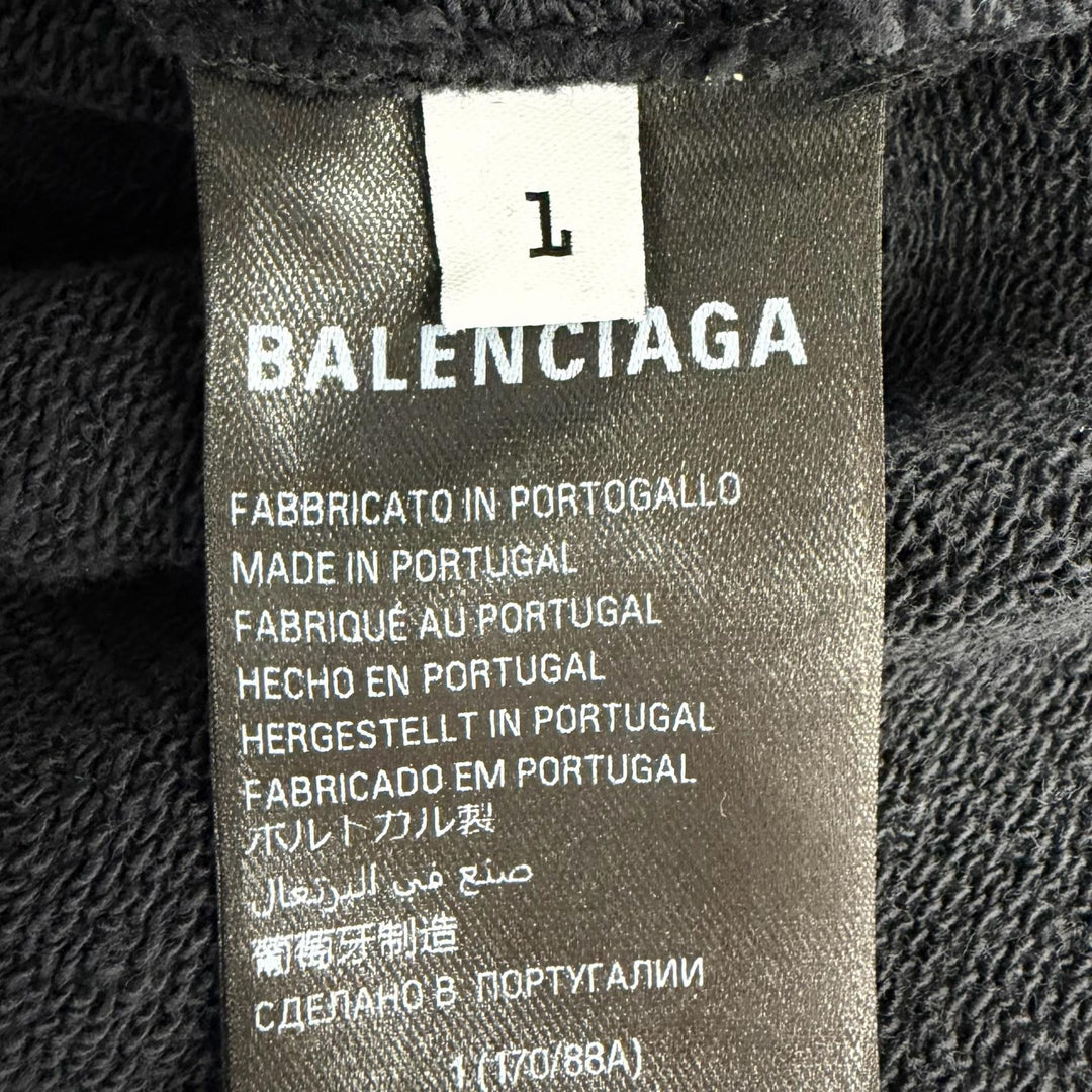 Pristine BALENCIAGA hoodie Distressed Cropped Hoodie Pullover 1 783397