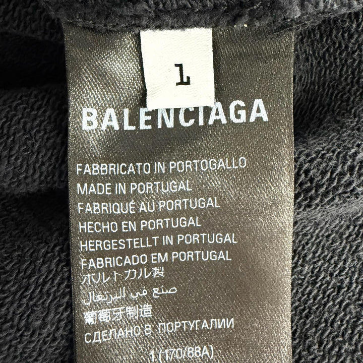 Pristine BALENCIAGA hoodie Distressed Cropped Hoodie Pullover 1 783397