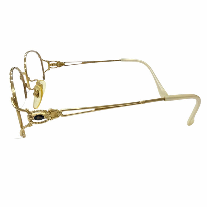 Good Burberrys Glasses No Lens, Horse Logo, Half Rim gold 18K mens