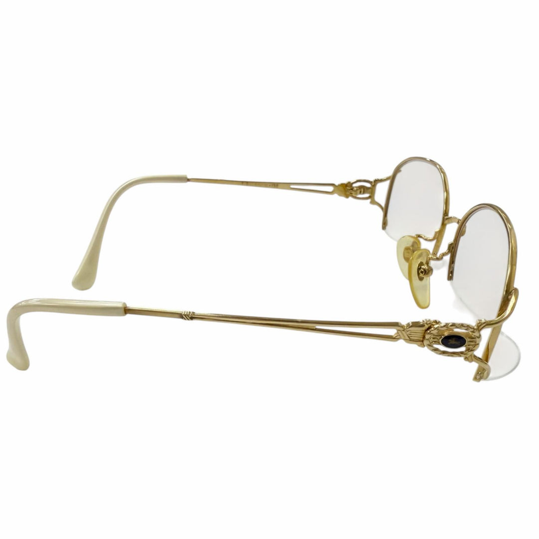 Good Burberrys Glasses No Lens, Horse Logo, Half Rim gold 18K mens