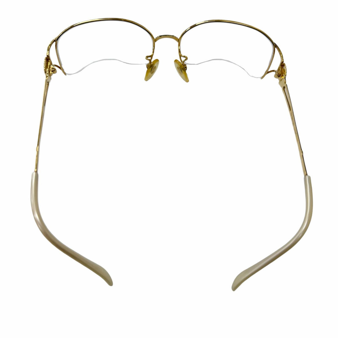 Good Burberrys Glasses No Lens, Horse Logo, Half Rim gold 18K mens