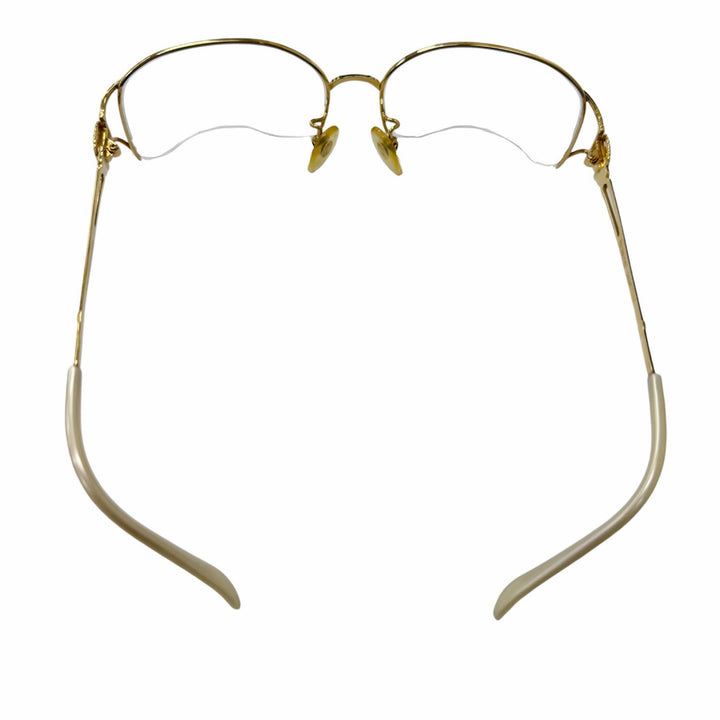 Good Burberrys Glasses No Lens, Horse Logo, Half Rim gold 18K mens