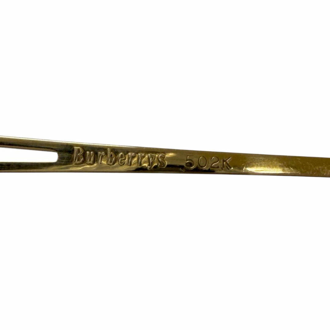 Good Burberrys Glasses No Lens, Horse Logo, Half Rim gold 18K mens
