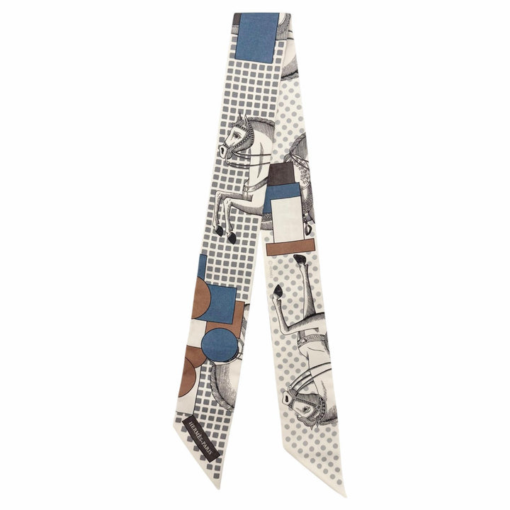 Excellent HERMES scarf CAVALIER EN FORMES Multi silk Women