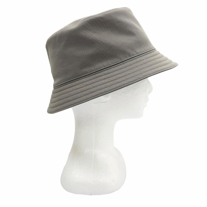 Excellent HERMES hat Bucket with H logo patch cotton mens