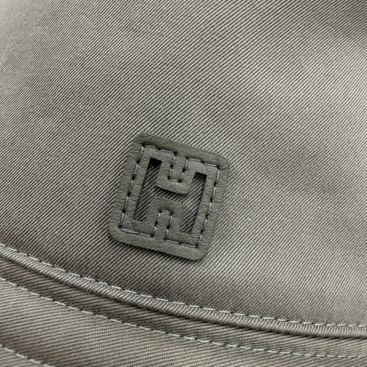 Excellent HERMES hat Bucket with H logo patch cotton mens