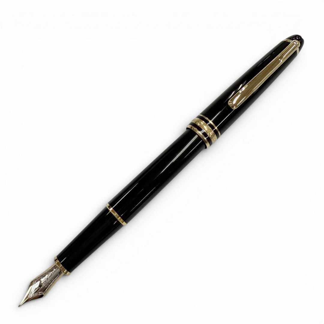 Excellent MONTBLANC fountain pen Meisterstück Classic white star black 14K mens