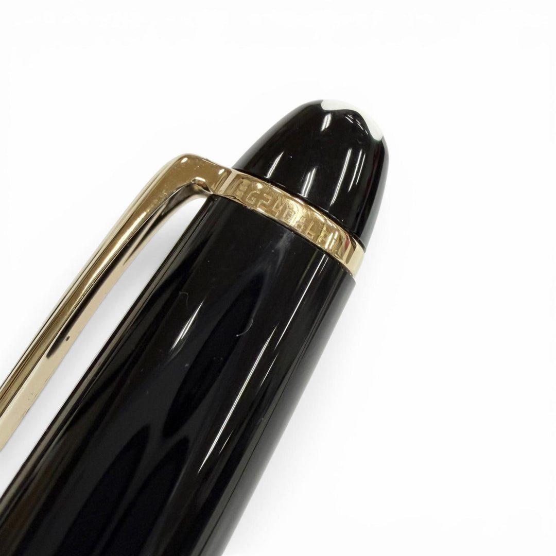 Excellent MONTBLANC fountain pen Meisterstück Classic white star black 14K mens