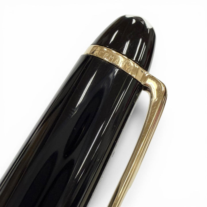 Excellent MONTBLANC fountain pen Meisterstück Classic white star black 14K mens
