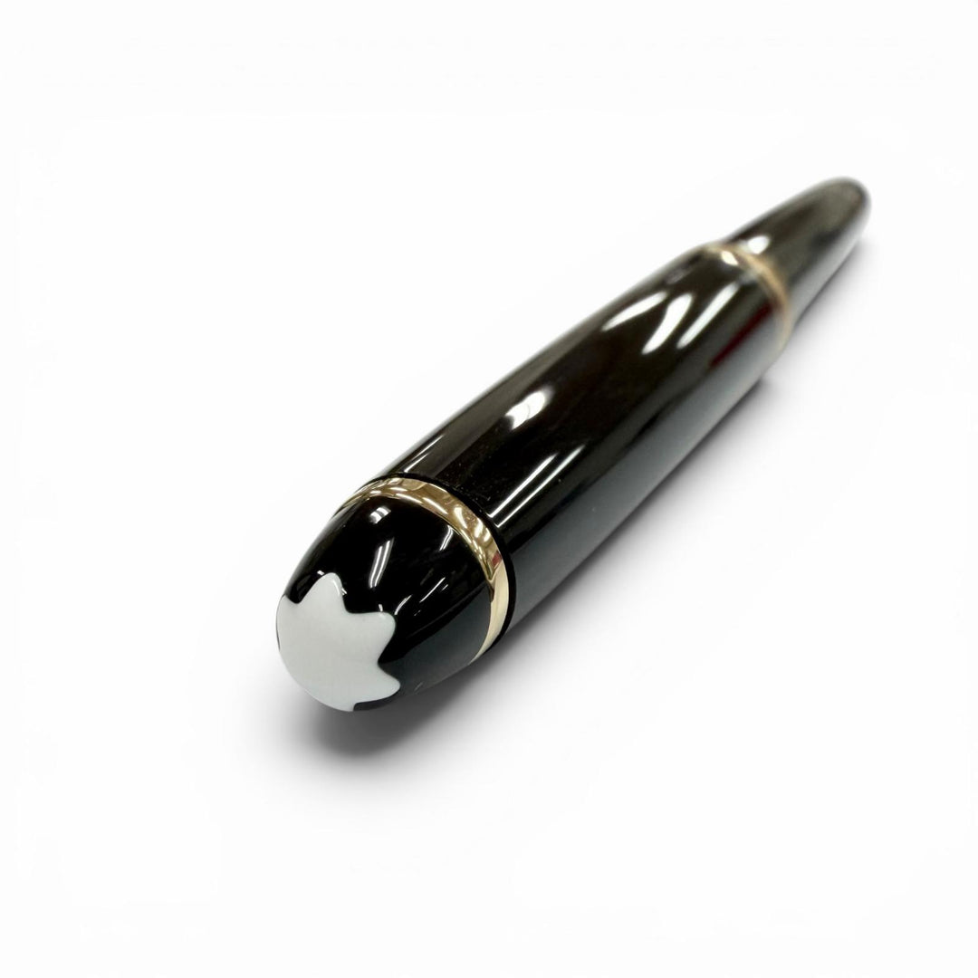 Excellent MONTBLANC fountain pen Meisterstück Classic white star black 14K mens