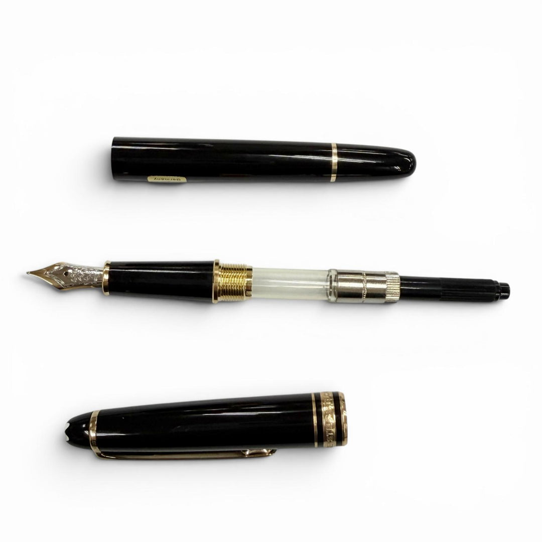 Excellent MONTBLANC fountain pen Meisterstück Classic 145 black 14K mens