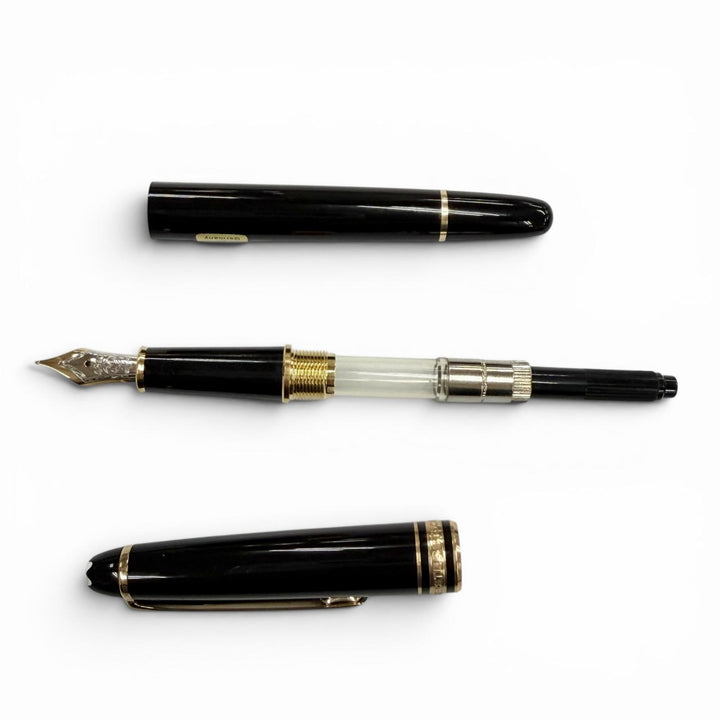 Excellent MONTBLANC fountain pen Meisterstück Classic 145 black 14K mens