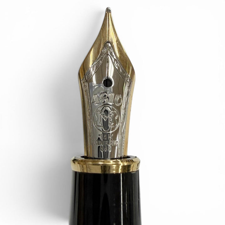 Excellent MONTBLANC fountain pen Meisterstück Classic 145 black 14K mens