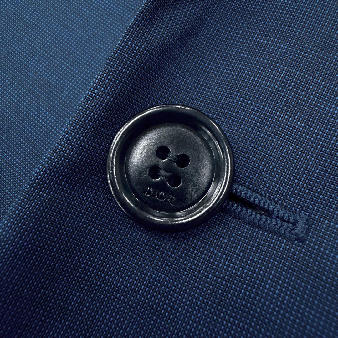 Excellent DIOR tailored jacket Navy wool mens 48 863C700A5090