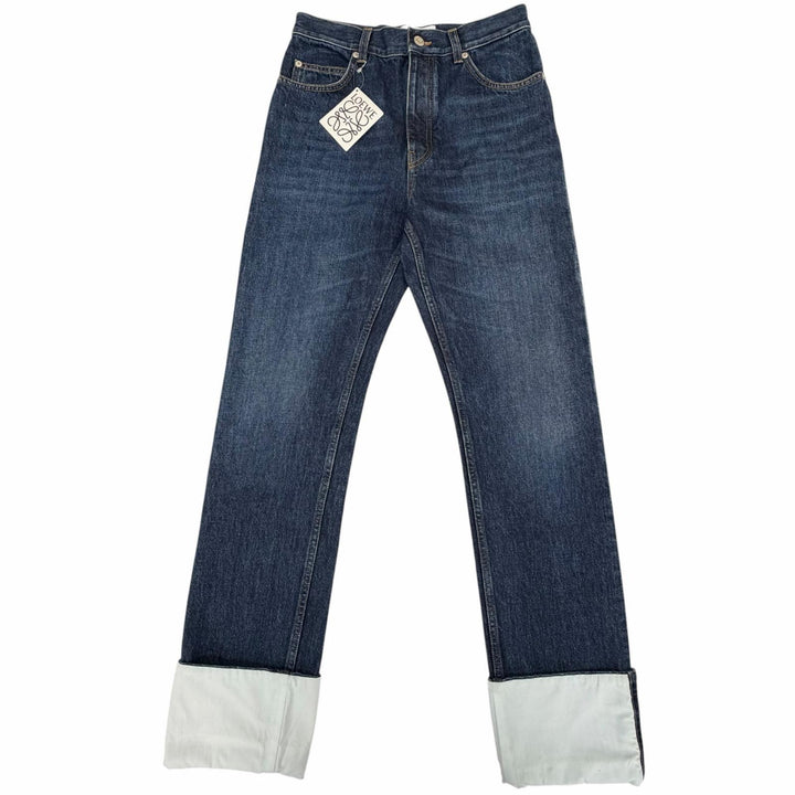 Great LOEWE Denim pants Fisherman Indigo cotton mens 44 H526Y11W09