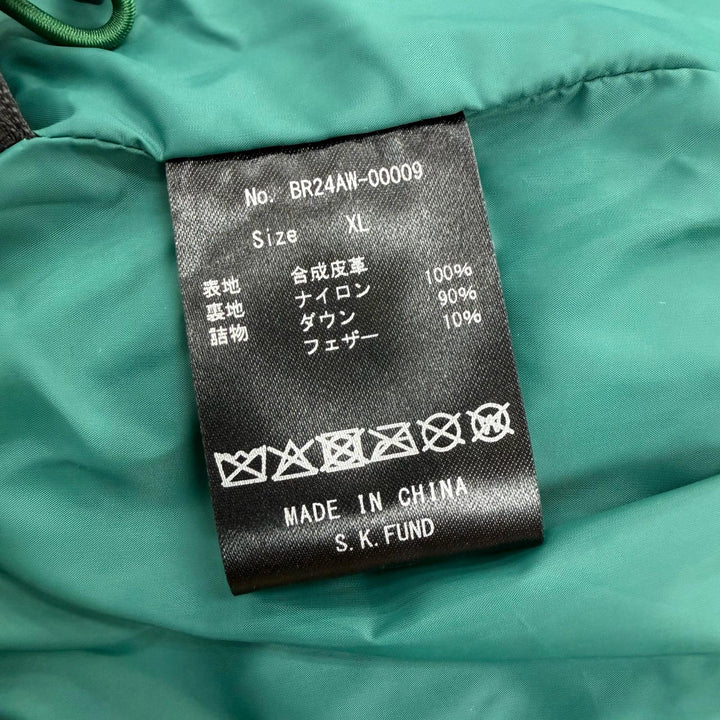 Great BREATH Down jacket green Synthetic leather mens XL BR24AW-00009