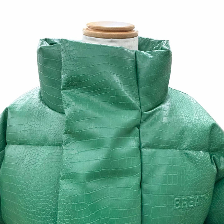 Great BREATH Down jacket green Synthetic leather mens XL BR24AW-00009