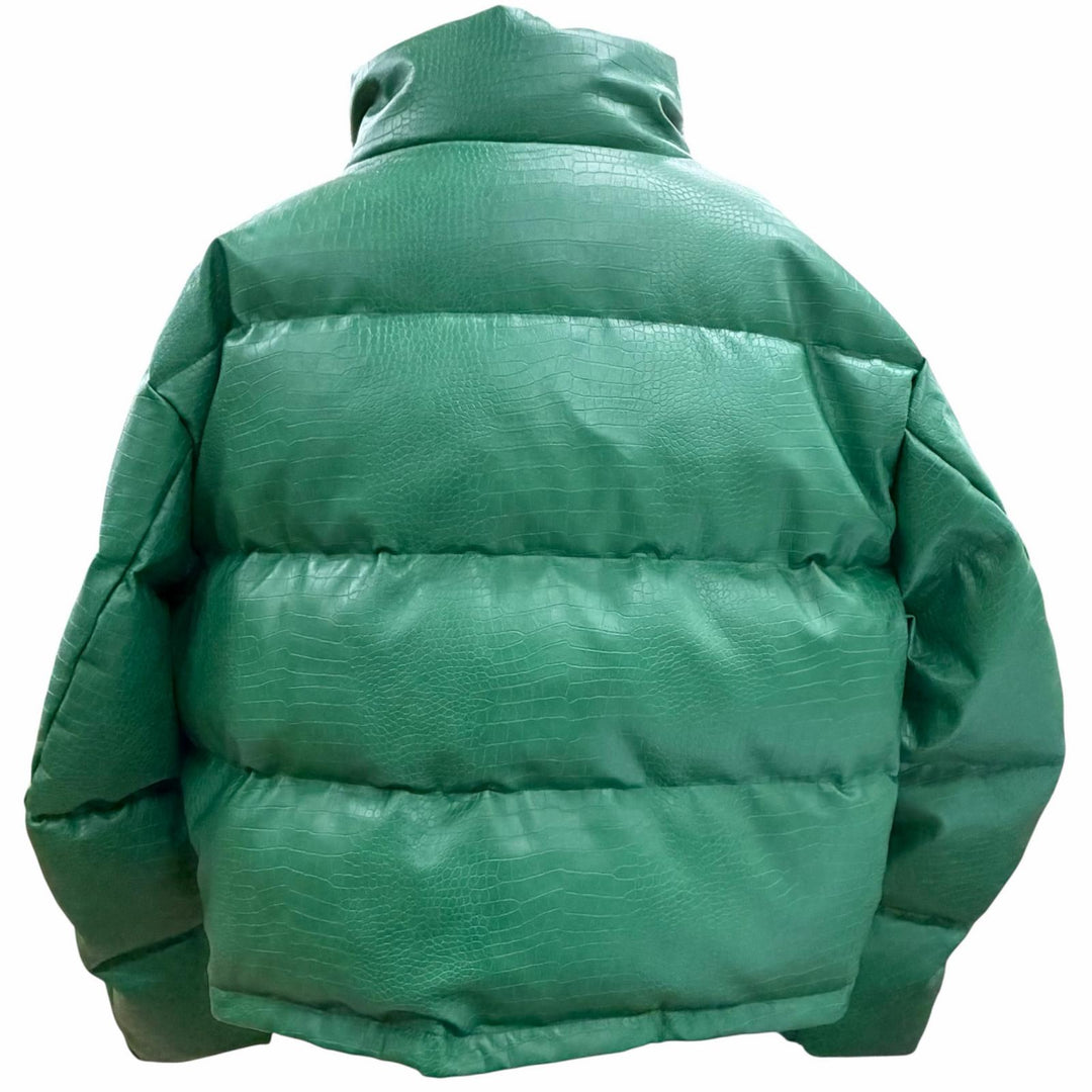 Great BREATH Down jacket green Synthetic leather mens XL BR24AW-00009