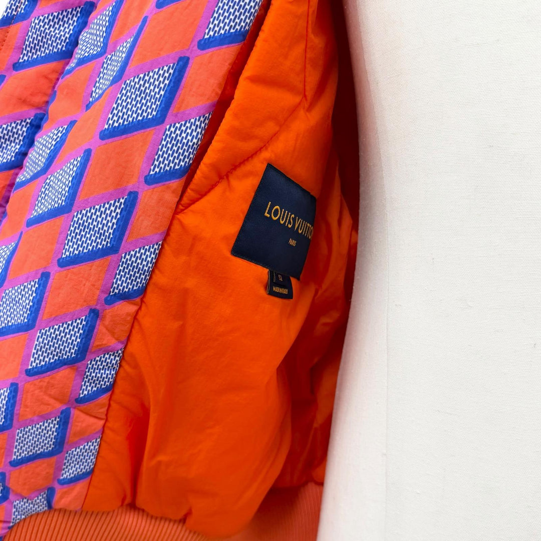 Excellent LOUIS VUITTON Bomber jacket Orange Nylon mens 52