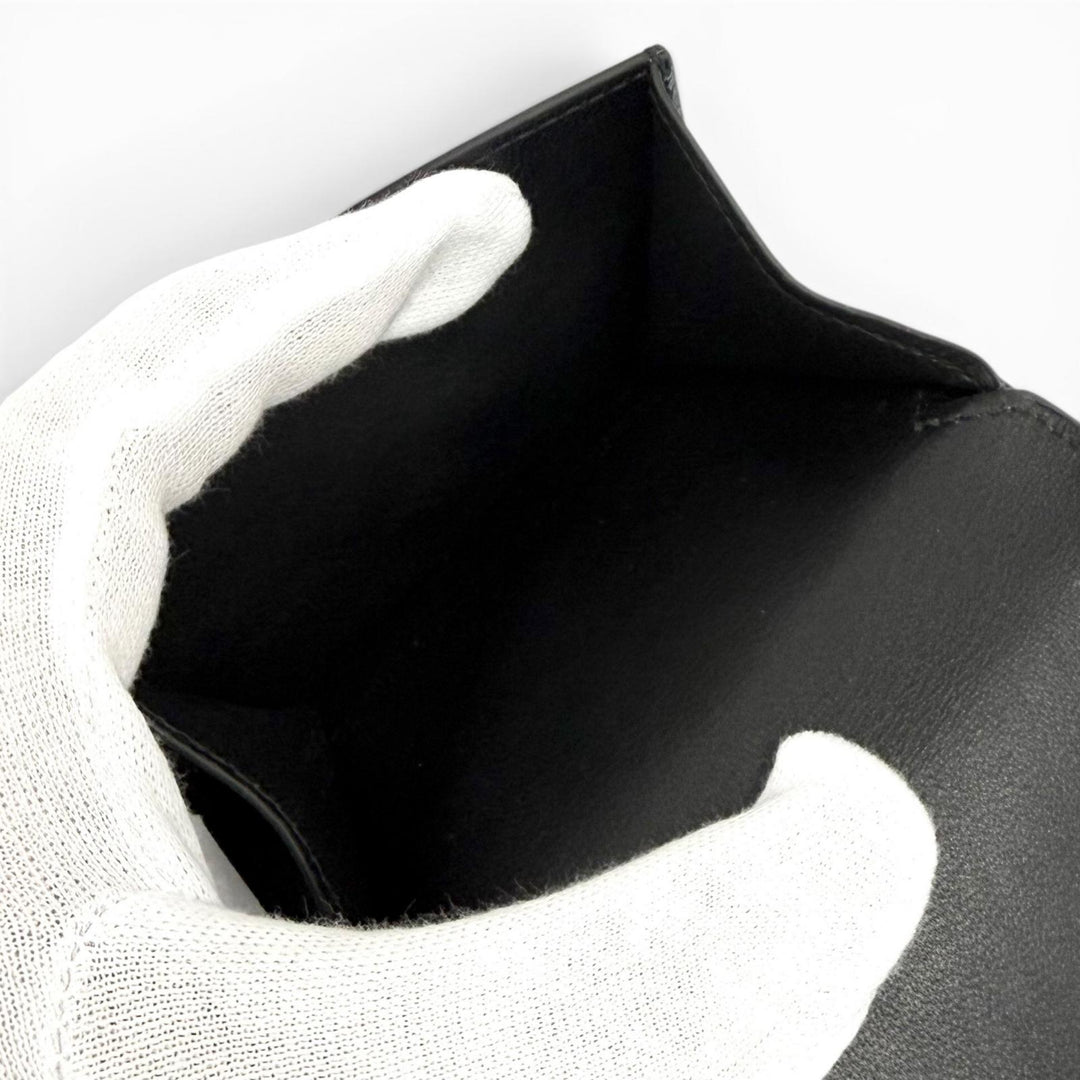 Excellent BALENCIAGA Tri-fold wallet LE CAGOLE black leather Women 768480