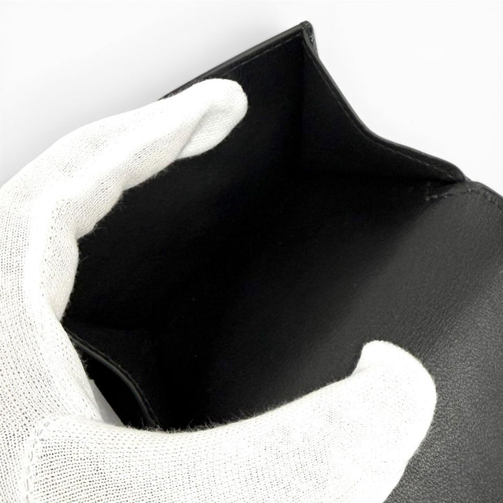 Excellent BALENCIAGA Tri-fold wallet LE CAGOLE black leather Women 768480