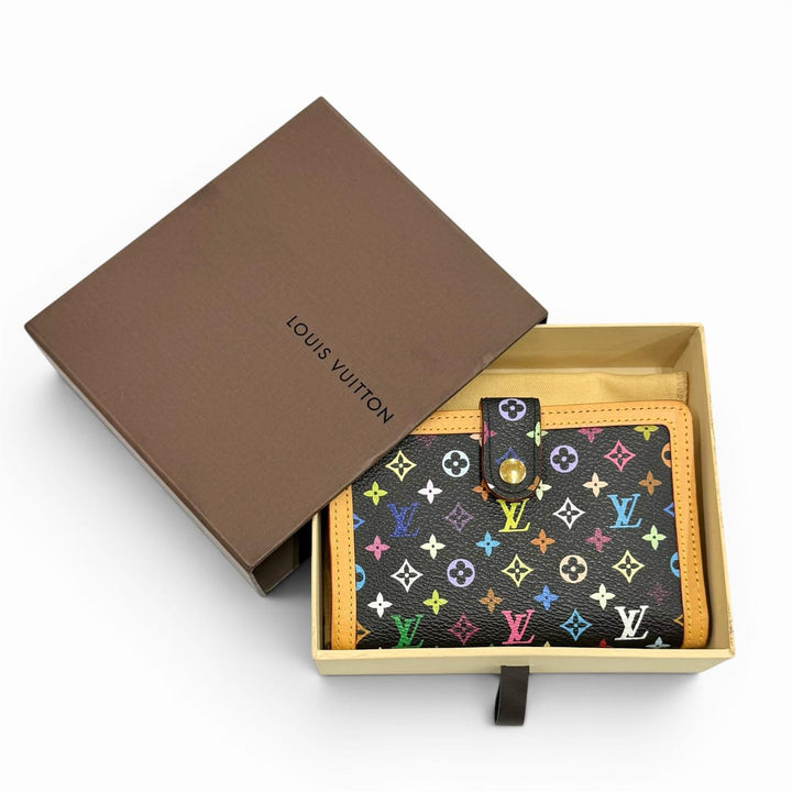 Excellent LOUIS VUITTON Bifold Wallet Noir leather Women M92988