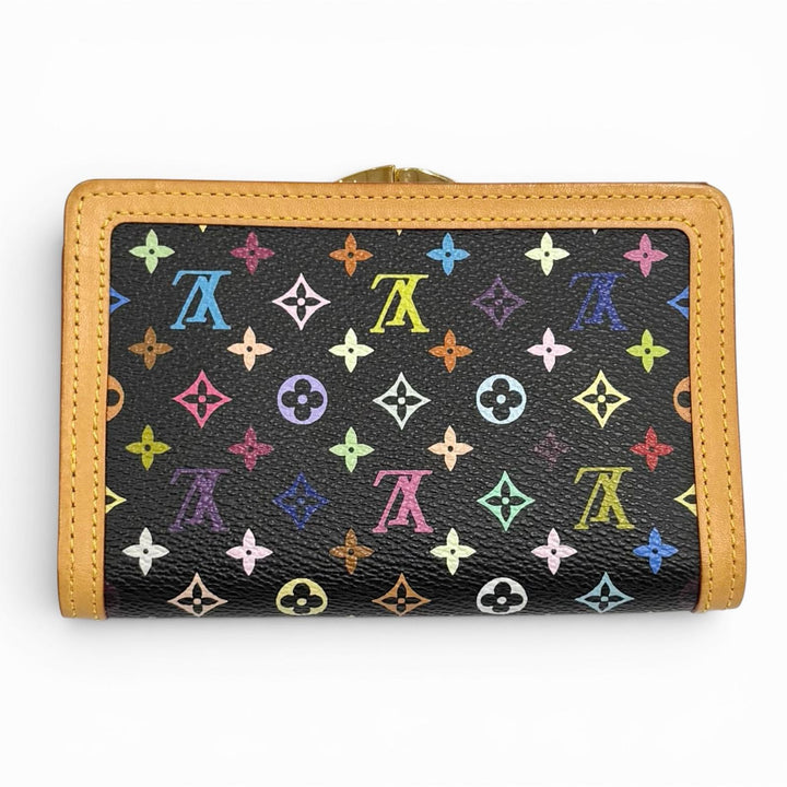Excellent LOUIS VUITTON Bifold Wallet Noir leather Women M92988