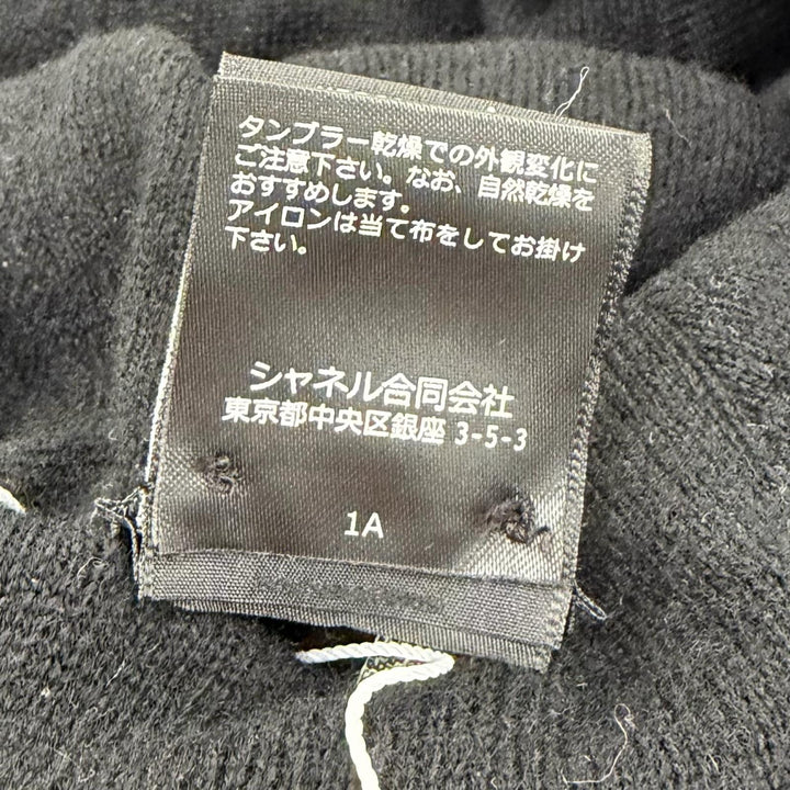 Pristine CHANEL Knit cap COCO Mark Chapka Hat Trapper Hat Flight Hat cashmere