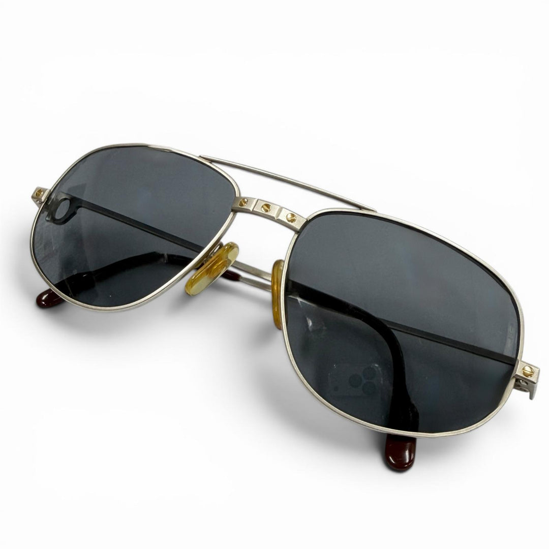Great Cartier sunglasses Santos Matt Silver mens