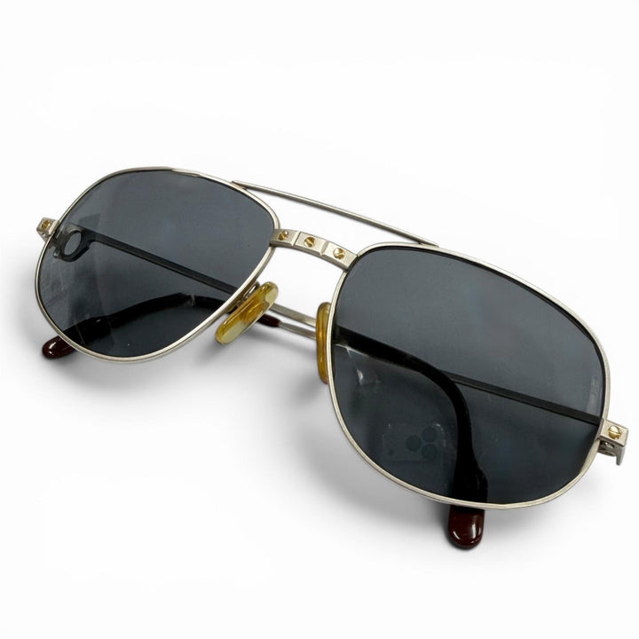 Great Cartier sunglasses Santos Matt Silver mens