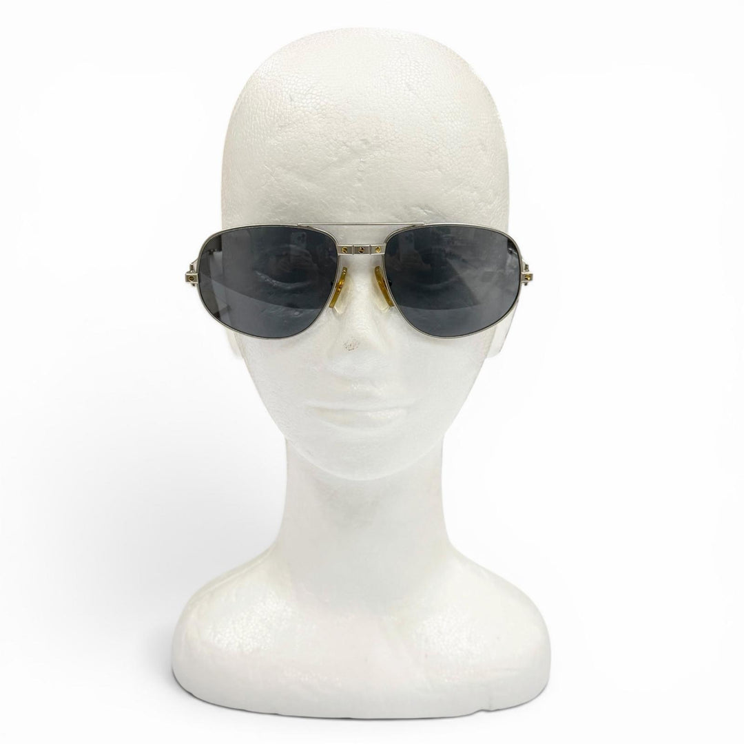 Great Cartier sunglasses Santos Matt Silver mens