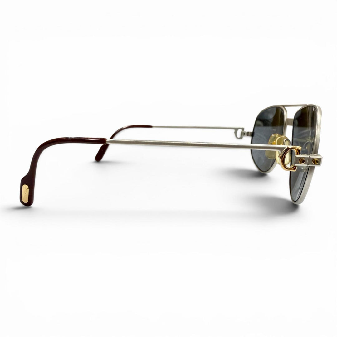 Great Cartier sunglasses Santos Matt Silver mens
