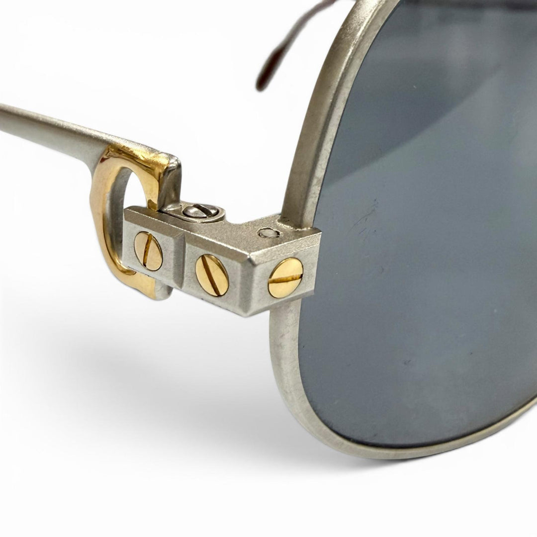 Great Cartier sunglasses Santos Matt Silver mens