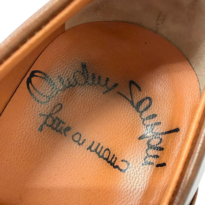 Discounted Great Santoni Dress shoes Medallion punching design Brown leather mens 5