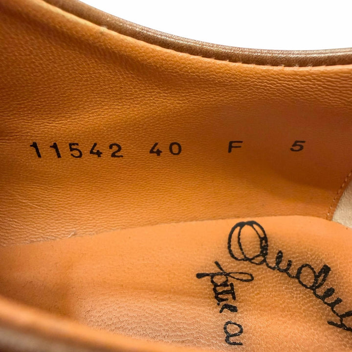 Discounted Great Santoni Dress shoes Medallion punching design Brown leather mens 5