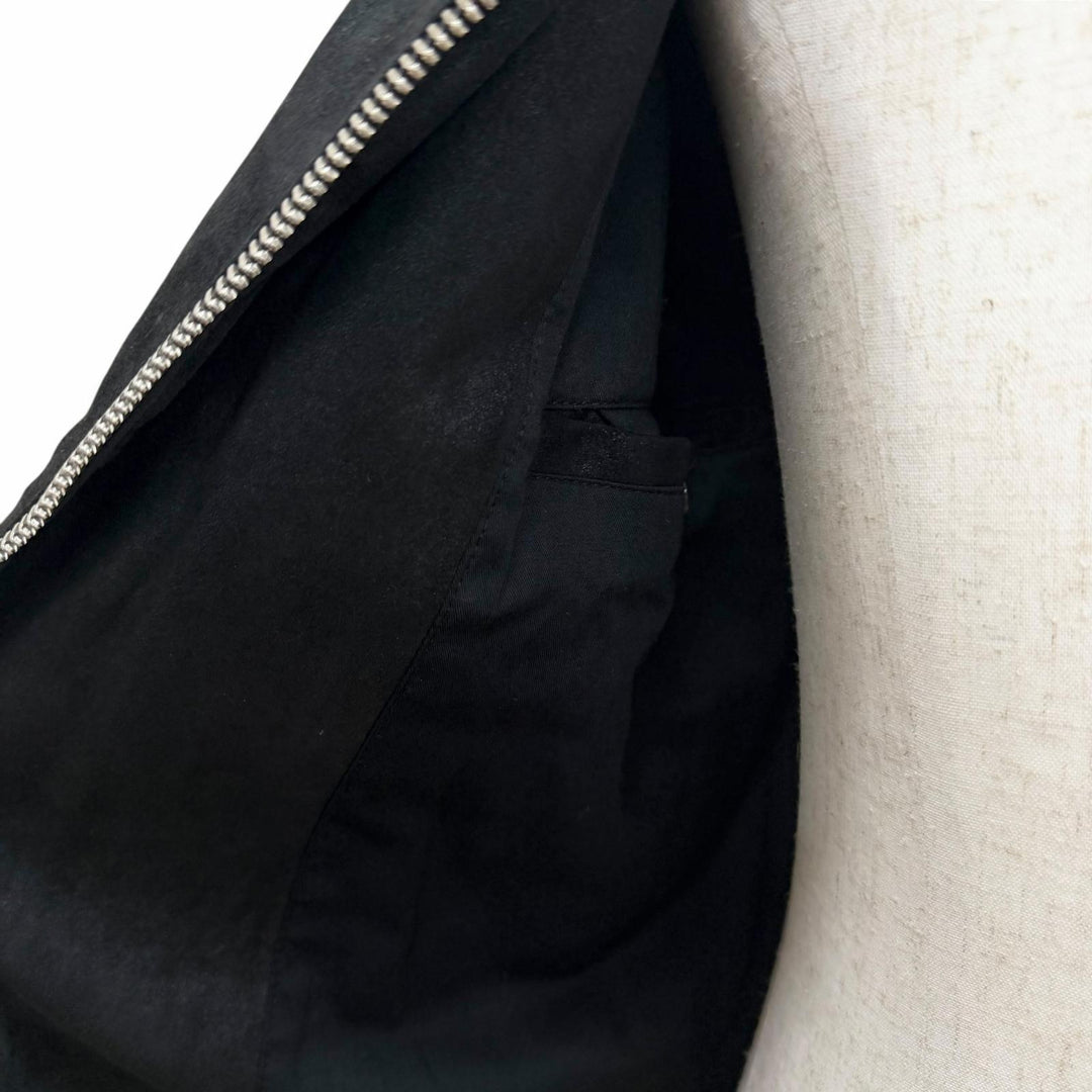 Discounted Great BALMAIN leather jacket Nubuck Hooded black lambskin Leather